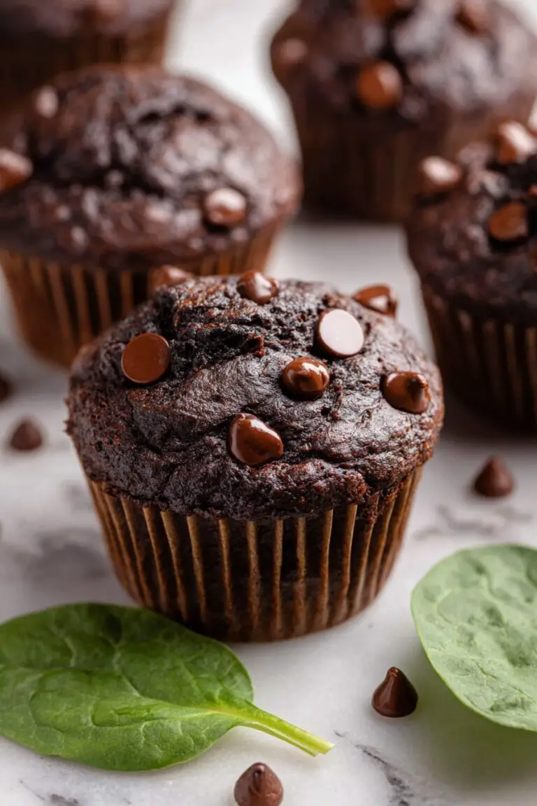 Healthy Chocolate Spinach Muffins Recipe