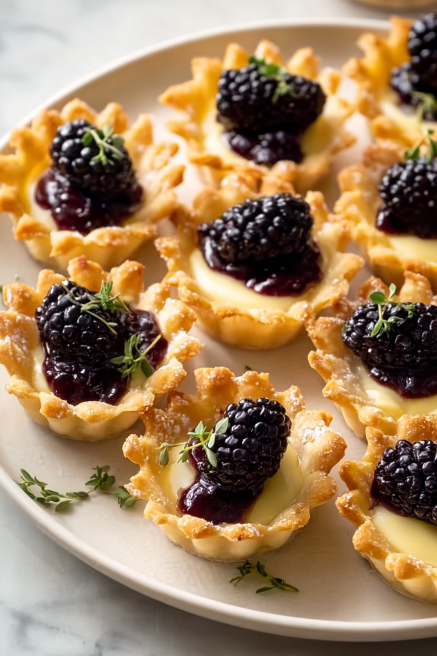Blackberry Brie Phyllo Cups Recipe - Serving