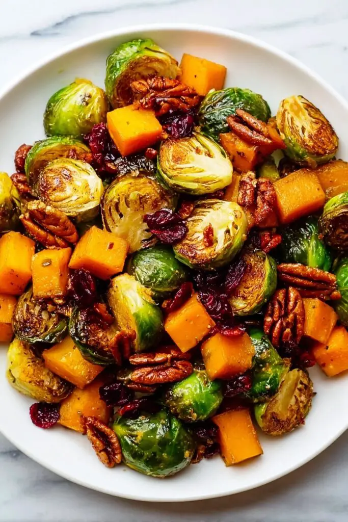 Roasted Brussels Sprouts and Butternut Squash Salad Recipe