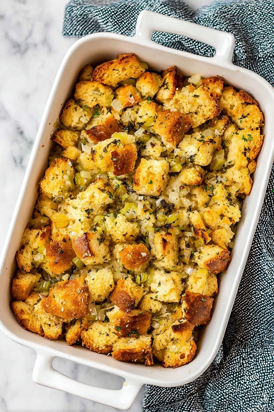 Homemade Stuffing Recipe with Sage and Herbs Recipe - Serving