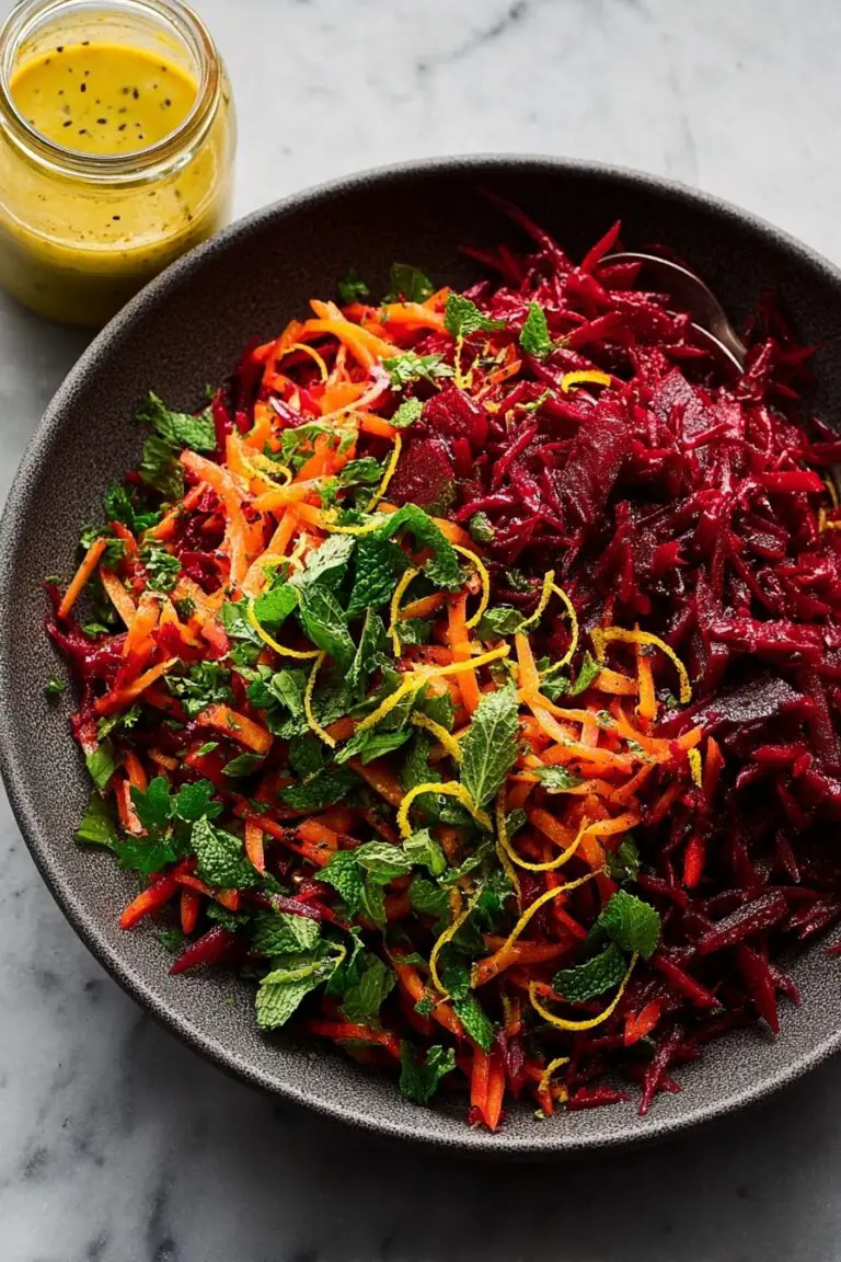 Grated Beet Salad with Fresh Herbs Recipe