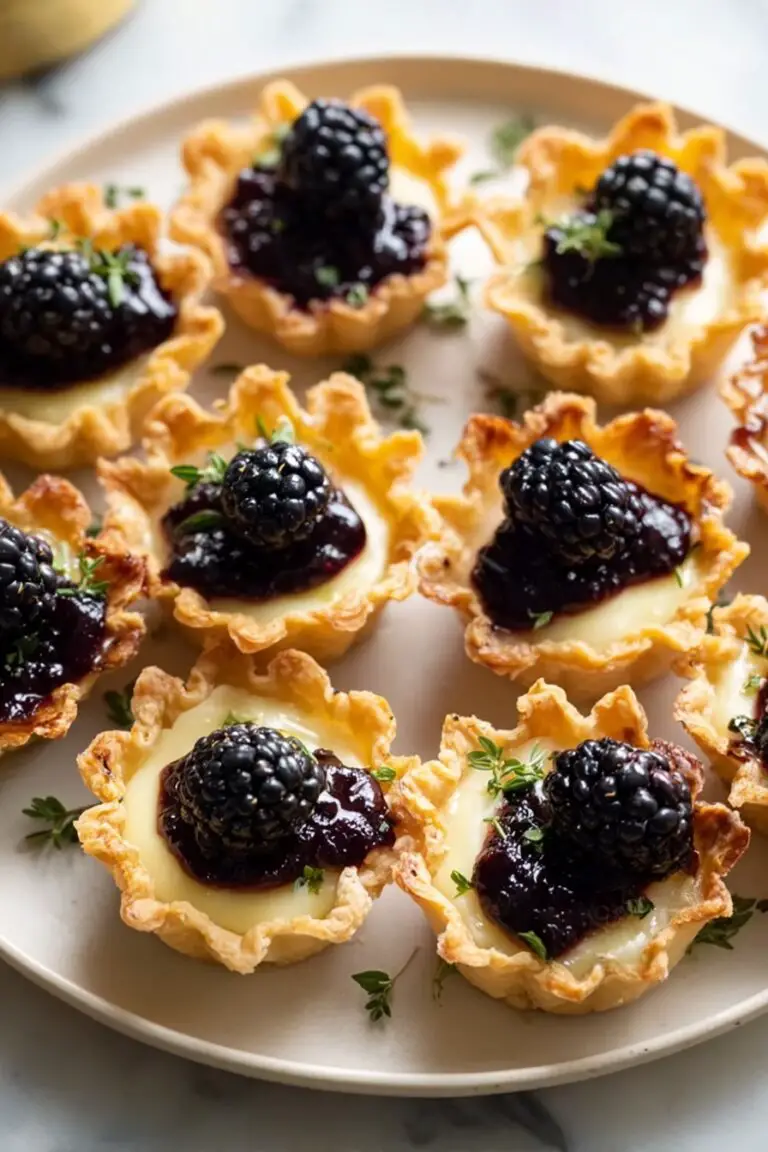 Blackberry Brie Phyllo Cups Recipe