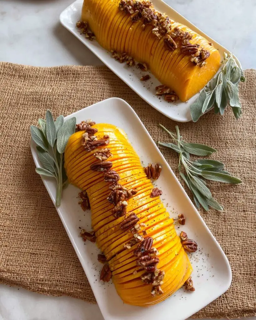 Roasted Butternut Squash with Maple Pecans Recipe