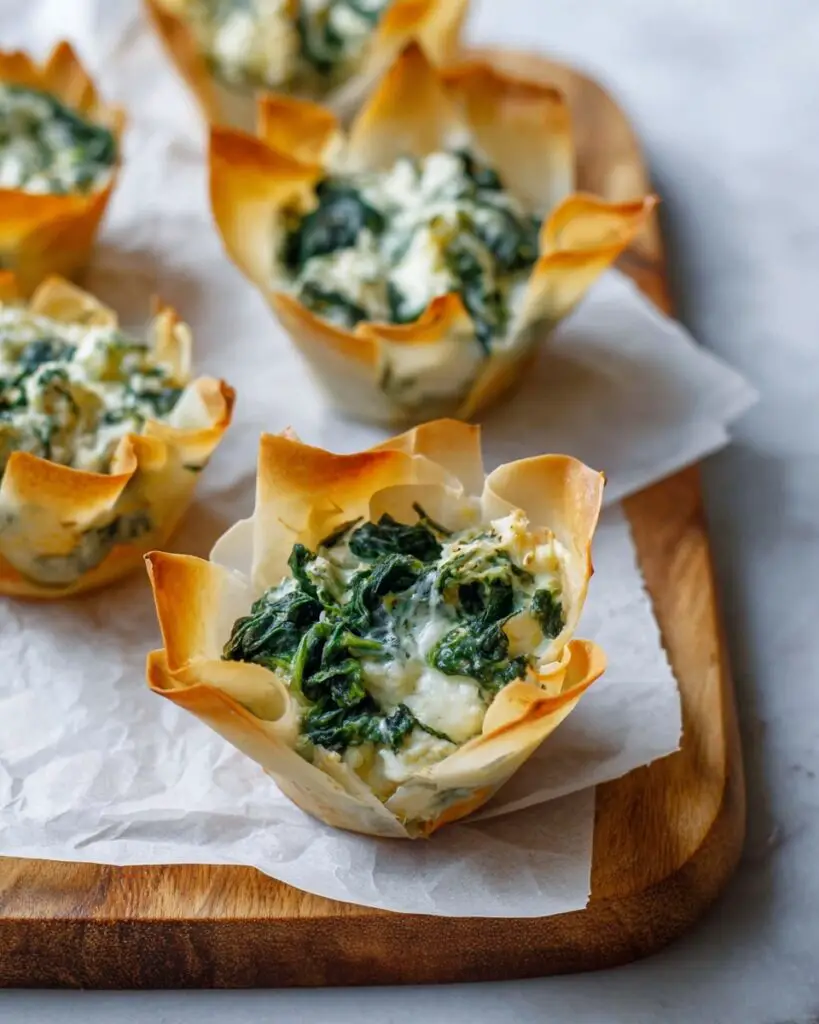 Cheesy Spinach Artichoke Wontons Recipe