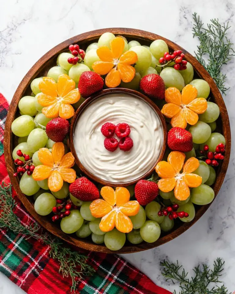 Festive Fruit Platter with Yogurt Recipe
