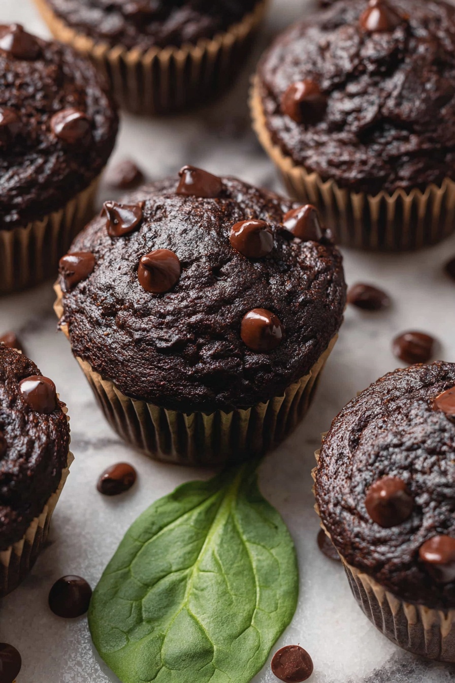 Healthy Chocolate Spinach Muffins Recipe - Serving