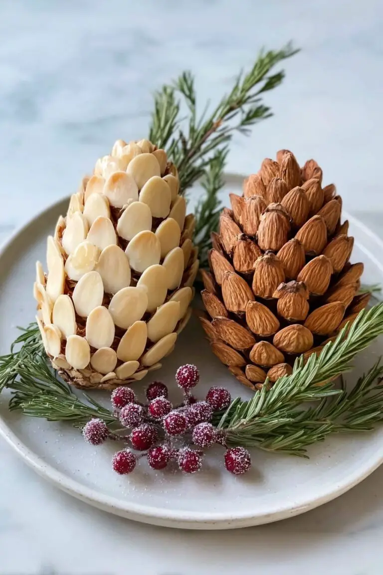 Pinecone Cheese Ball with Almonds and Rosemary Recipe