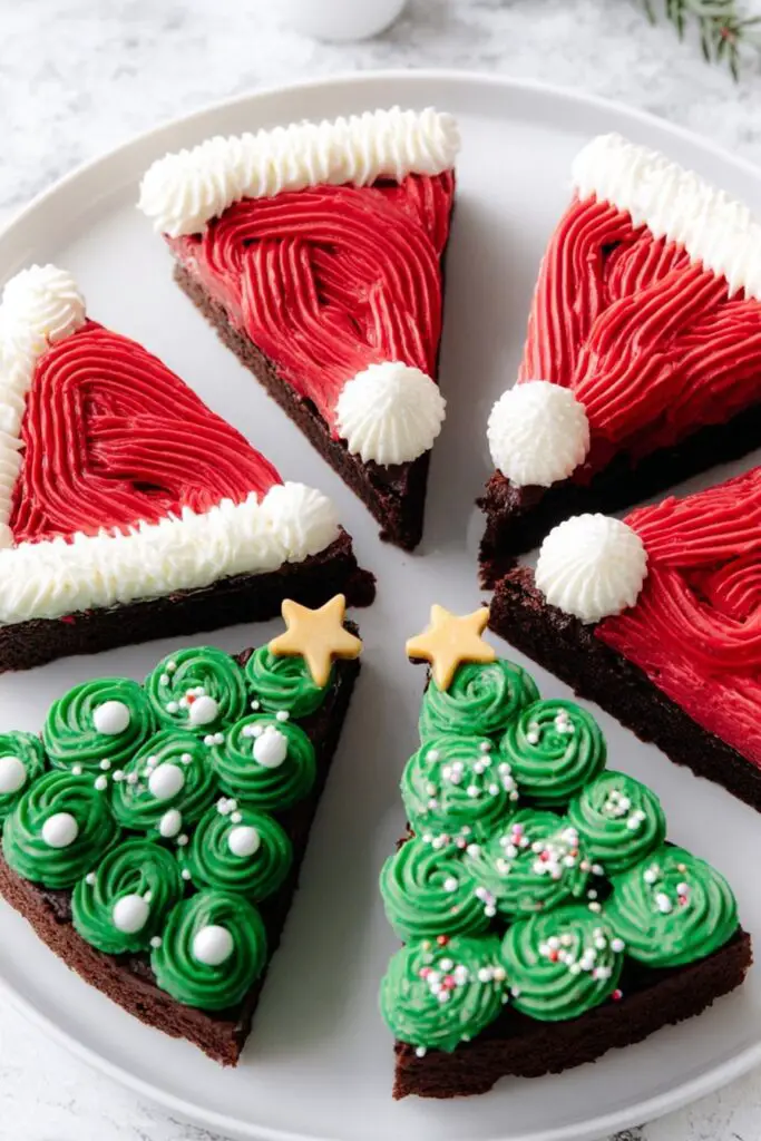 Frosted Christmas Brownies Recipe