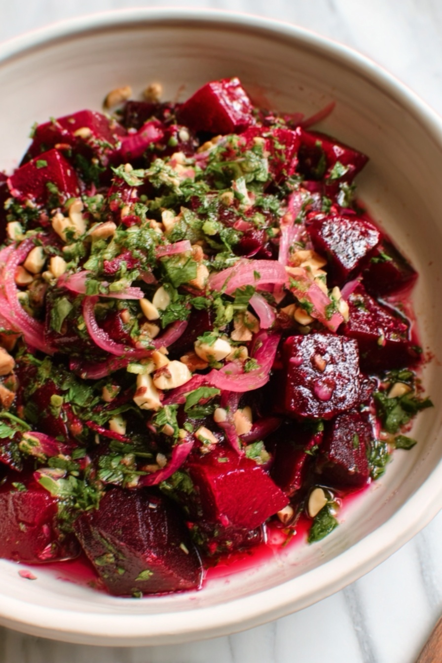 Quick Pickled Beet Salad Recipe - Serving