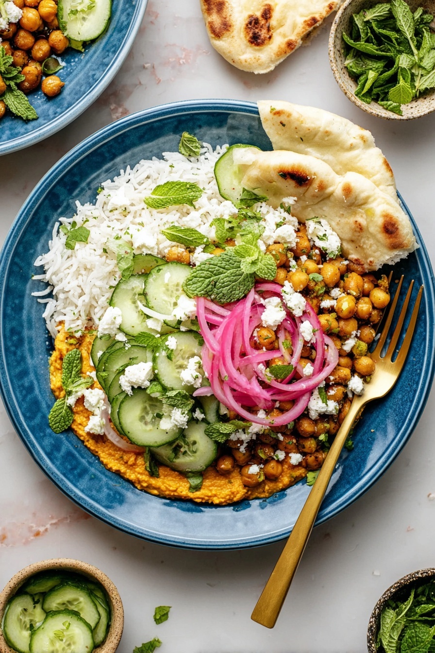 Mediterranean Chicken Bowls with Spiced Ground Chicken Recipe - Serving
