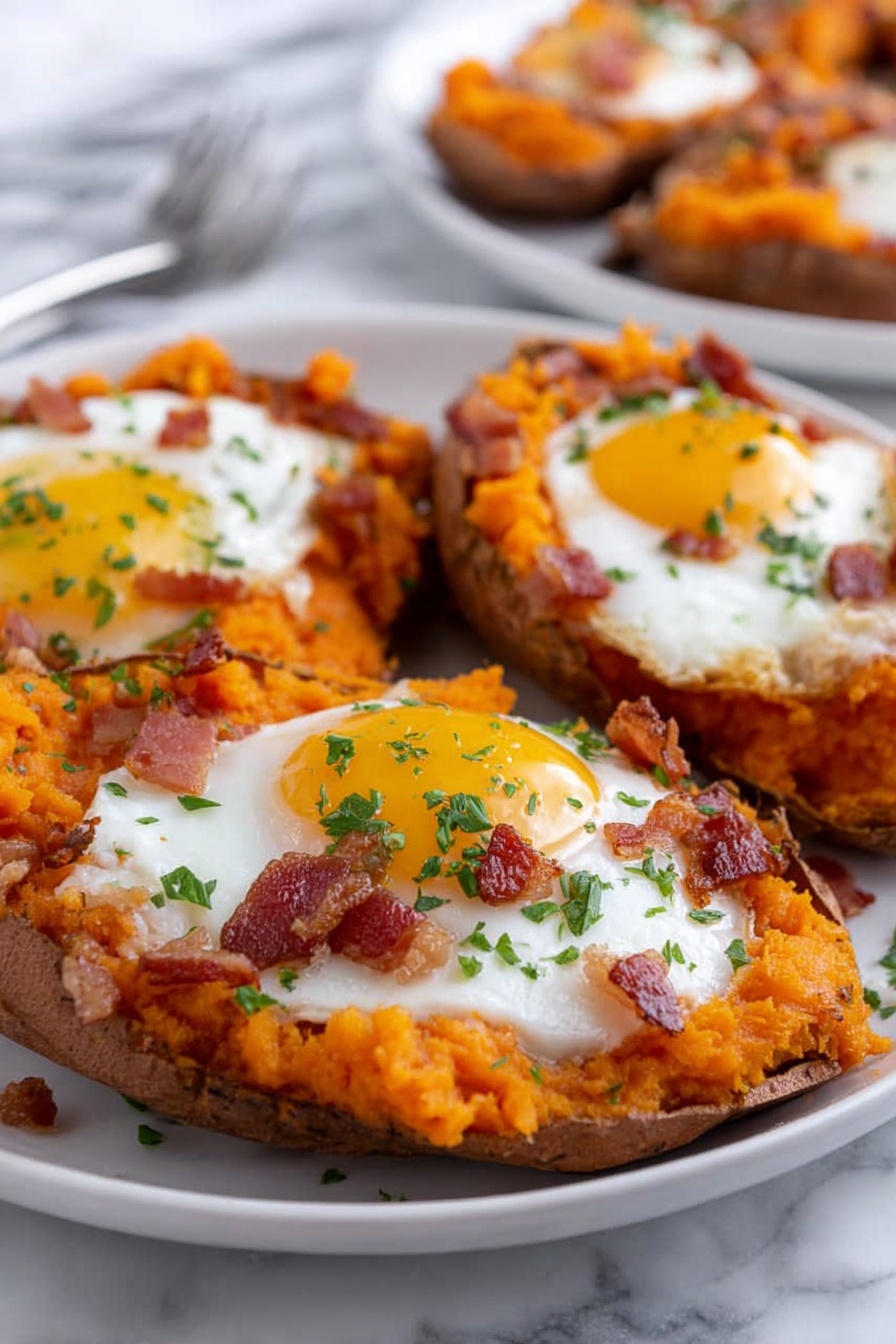 Sweet Potato Breakfast Bowls with Bacon and Egg Recipe - Serving