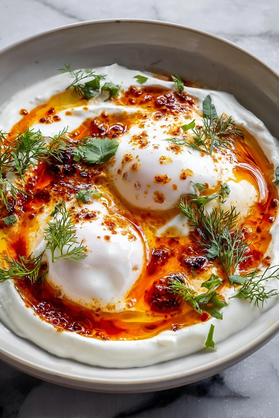 Turkish Eggs with Spiced Yogurt Recipe - Serving