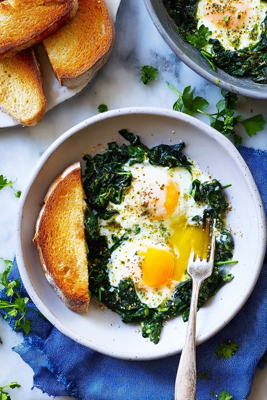 Creamy Spinach and Egg Skillet Recipe - Serving