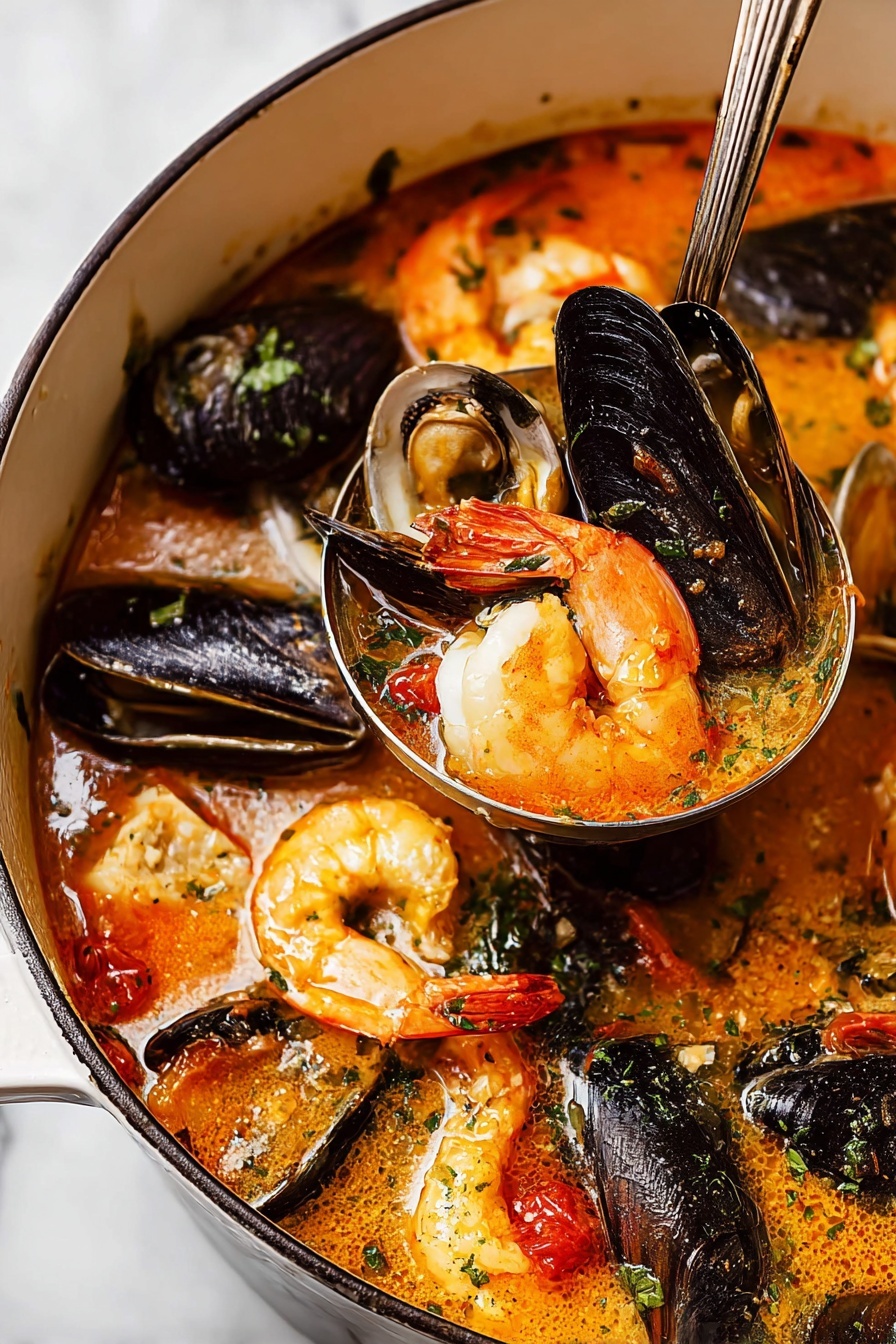 Quick and Delicious Seafood Bouillabaisse Recipe - Serving