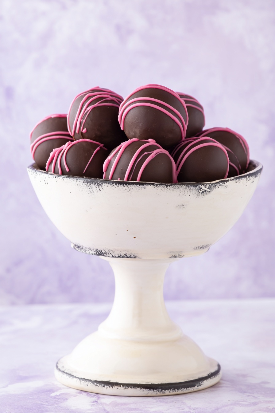 Chocolate Raspberry Truffles Recipe - Serving
