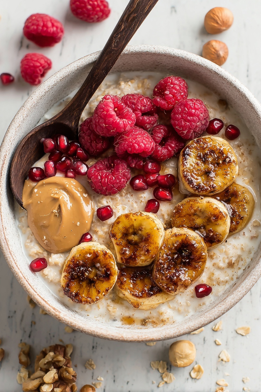 Caramelized Banana Oatmeal Breakfast Recipe - Serving