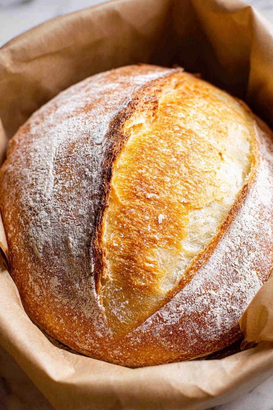 Easiest No-Knead Sourdough Bread Recipe - Serving